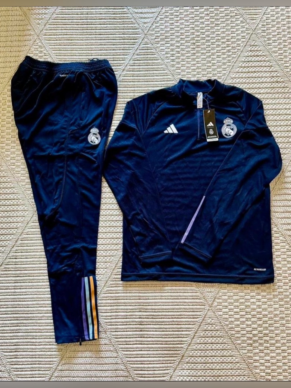 adidas Real Madrid Navy Blue Track Jacket & Joggers Set